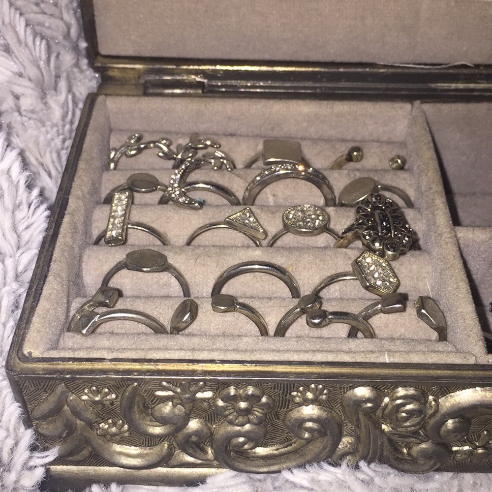 19 silver rings ALL INCLUDED